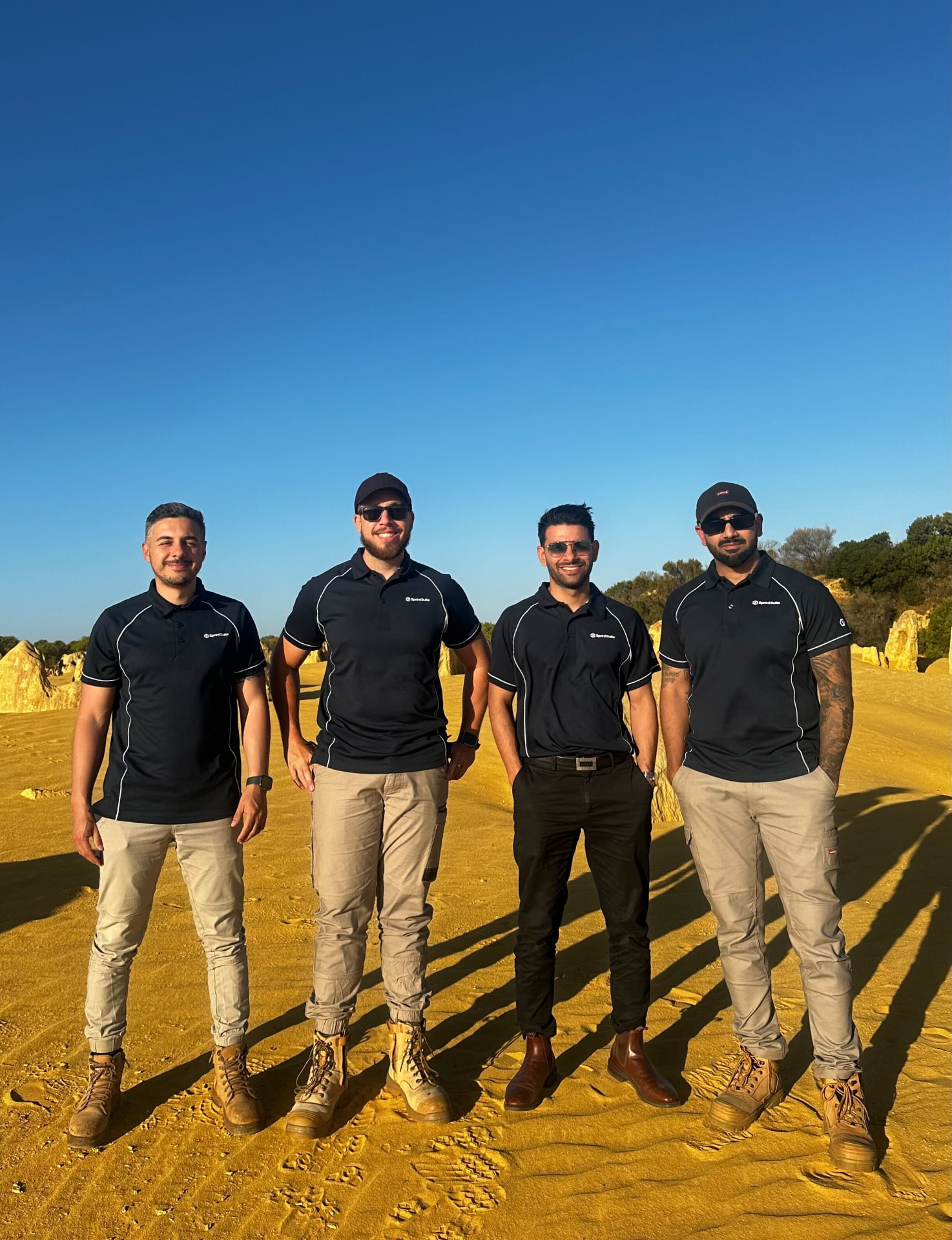 The SprintSuite team together at The Pinnacles in Western Australia