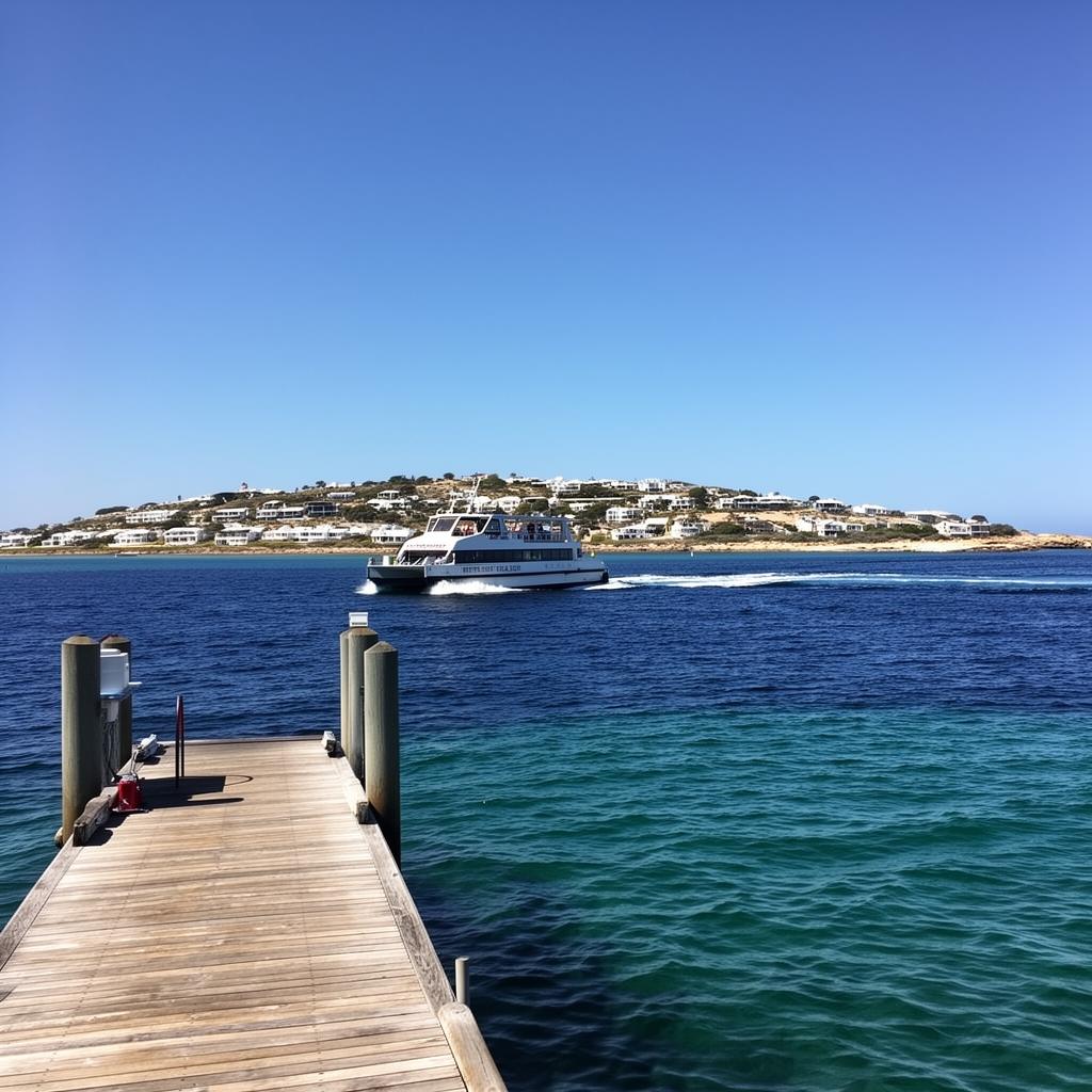 Rottnest Island ferry approaching the jetty