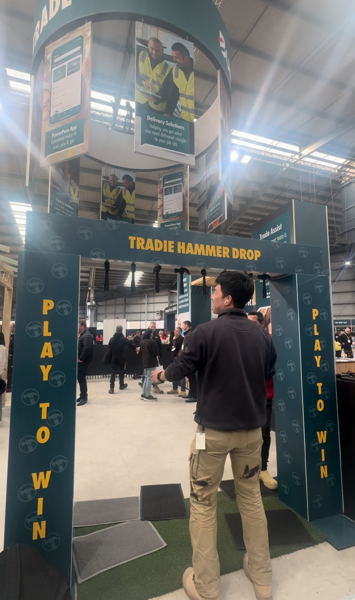 Tradie Hammer Drop play-to-win activation at the Bunnings Trade Expo Melbourne