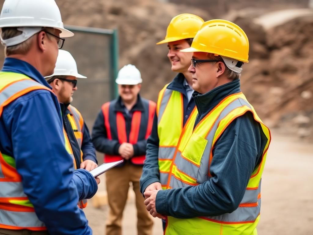 Mining contractors completing site induction at Anglo American mine