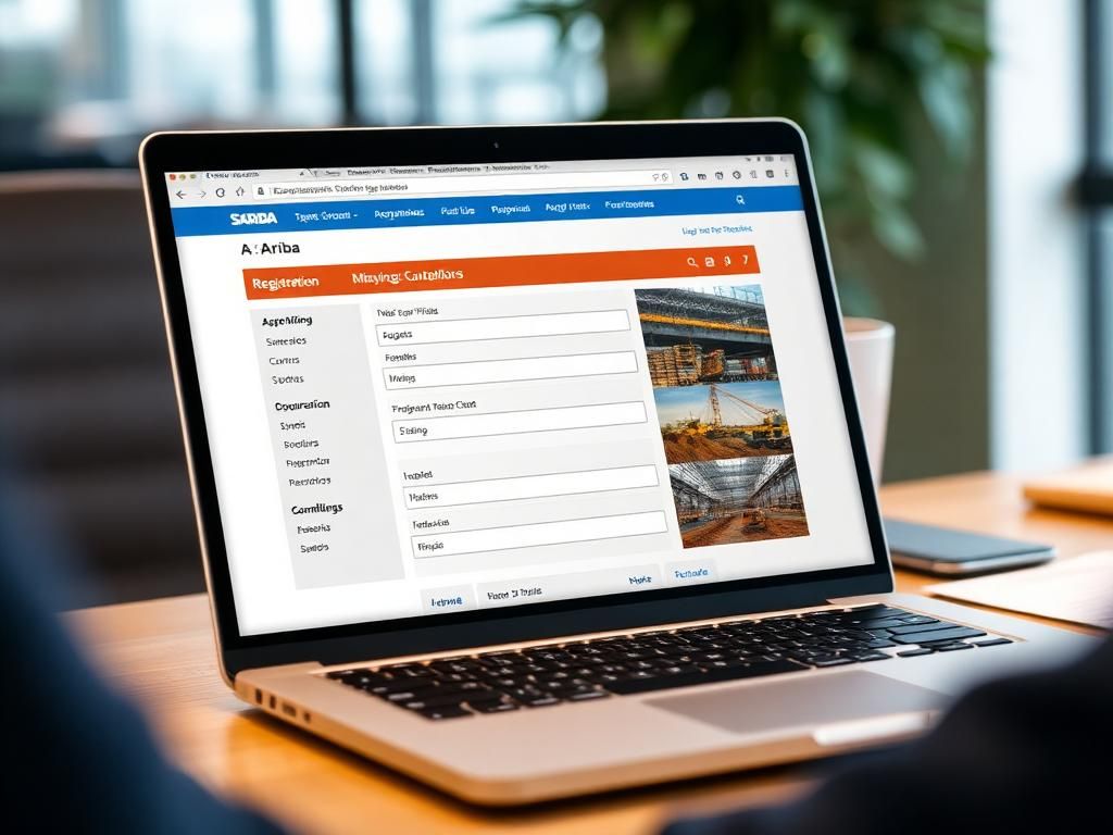 SAP Ariba supplier registration portal for Anglo American contractors