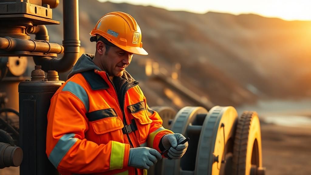 Mining apprentice working on heavy equipment in Australia