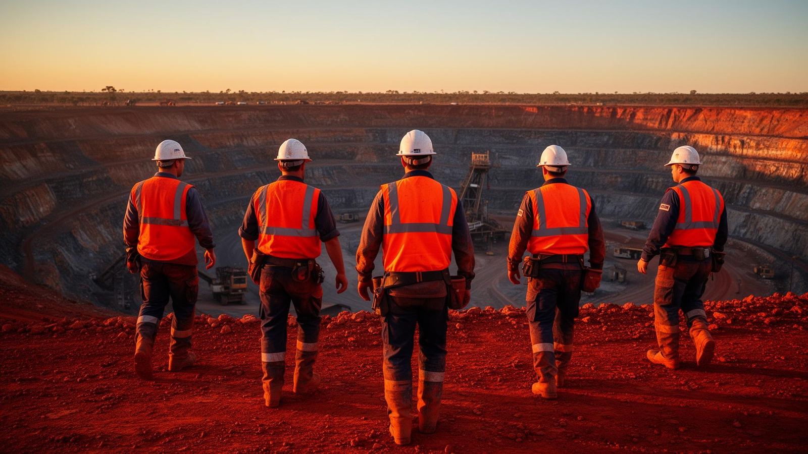 Mining worker managing fatigue at Australian mine site during shift change