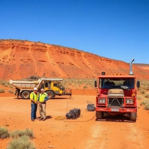 Field service technician working on equipment in the field