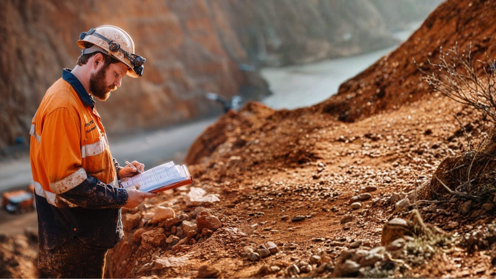 Site crew reviewing rosters before a shift