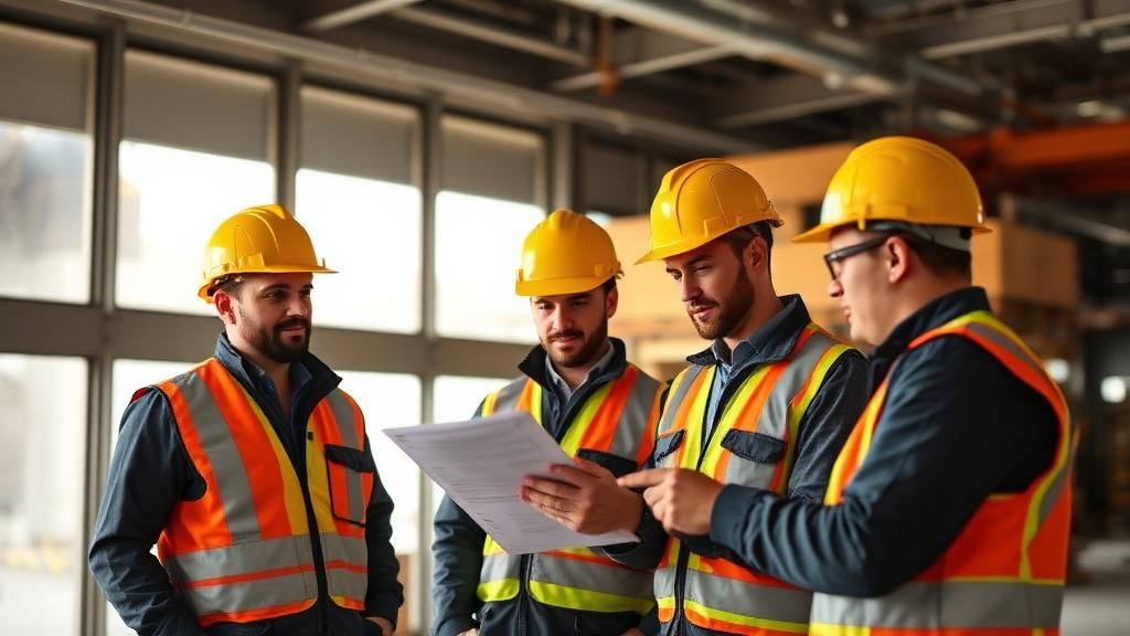 Mining team reviewing Tier 1 compliance documentation
