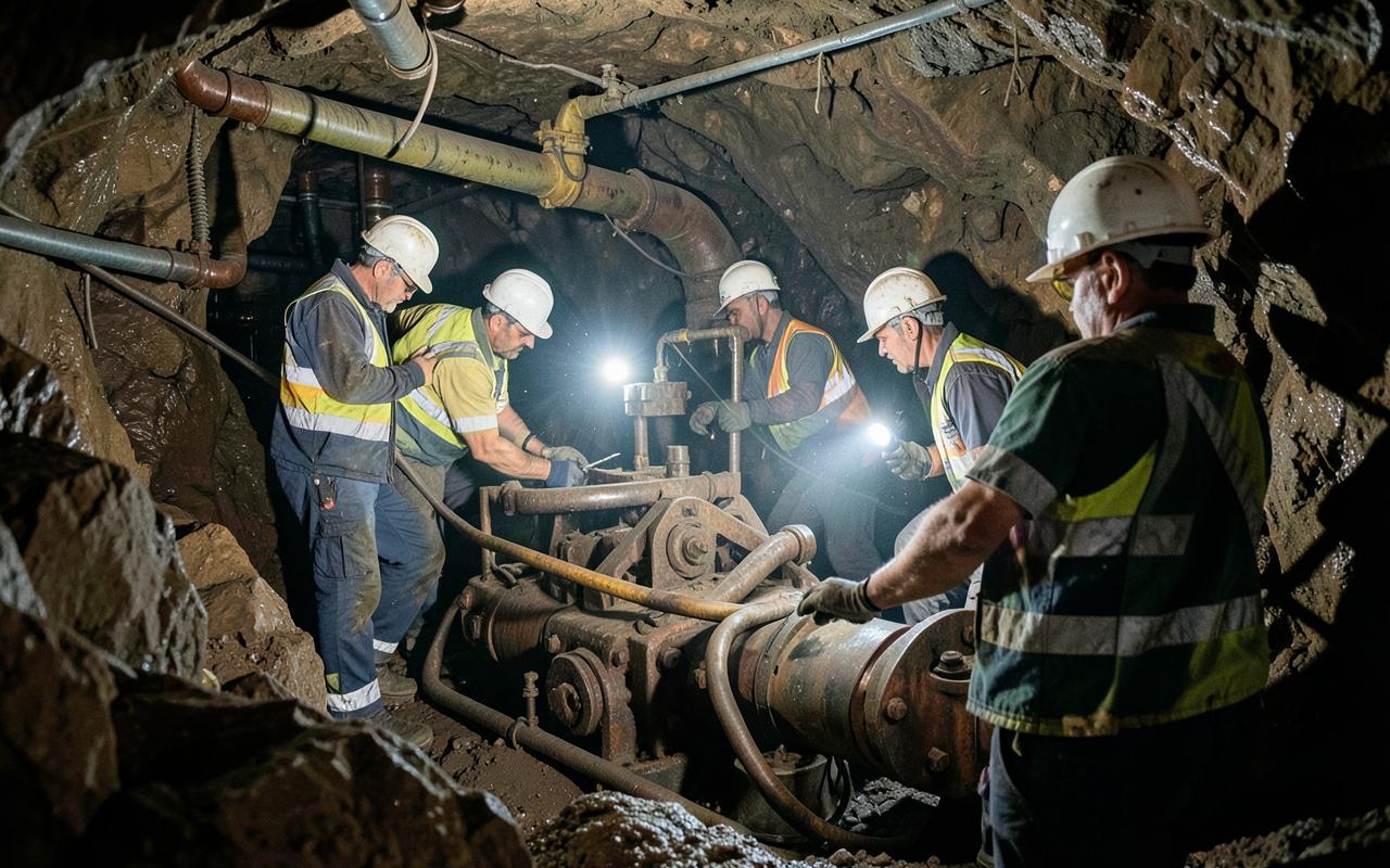 Underground mining crew in the NSW Central West