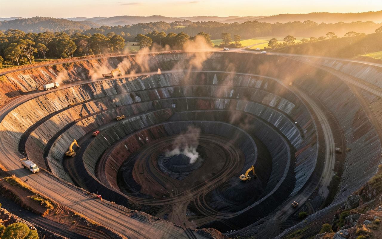 Open-cut coal mine in the Hunter Valley NSW