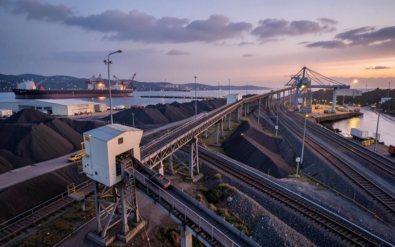 Coal export terminal at the Port of Newcastle