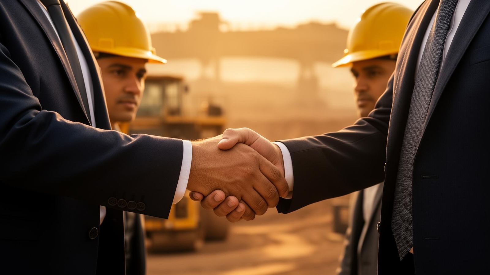 Business partnership handshake