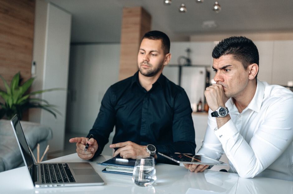 Professionals networking at industry event